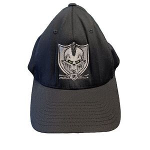 Iconic Skull Punk Mohawk Black Flexfit Hat Cap Shield Gorpcore
